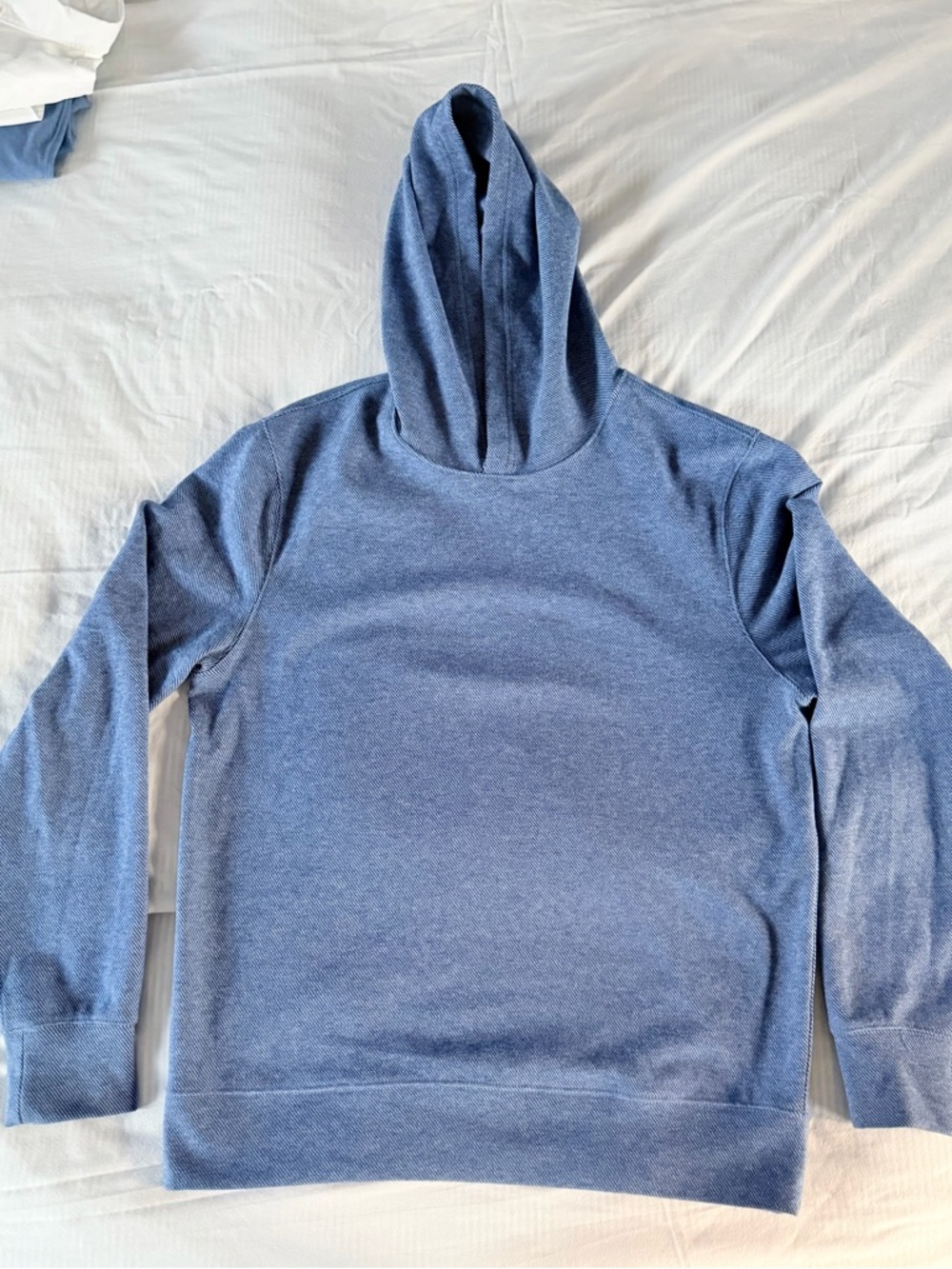 J. Crew Marine Heather Blue Hooded Sweatshirt  Medium